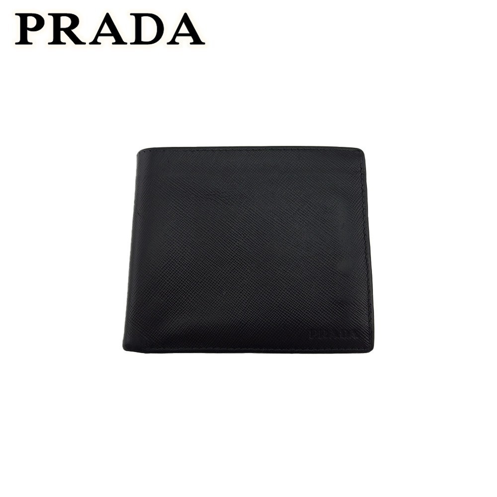PRADA Bifold Wallet black Women Authentic secondhand