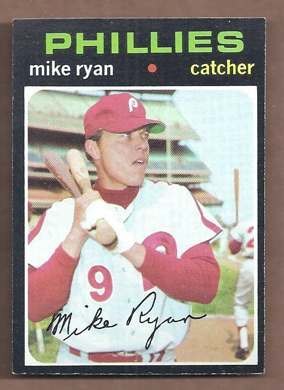 1971 Topps #533 Mike Ryan Semi-High Grade EX-NMT Baseball Card