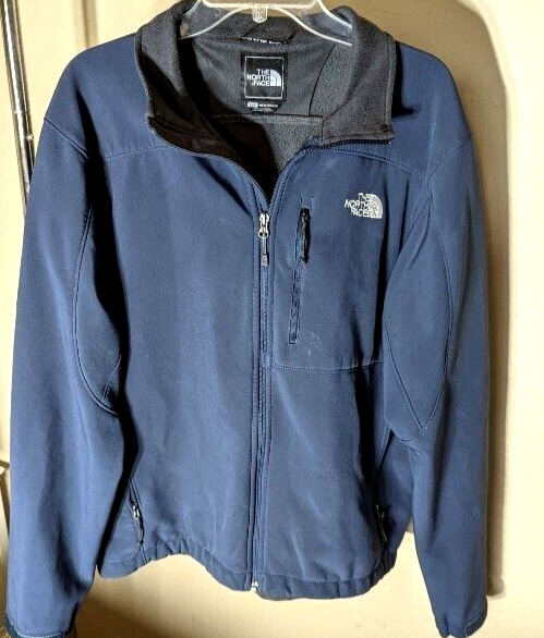 Mint $160 Large North Face Navy Jacket Wind Blocker Fleece lined Chest pocket