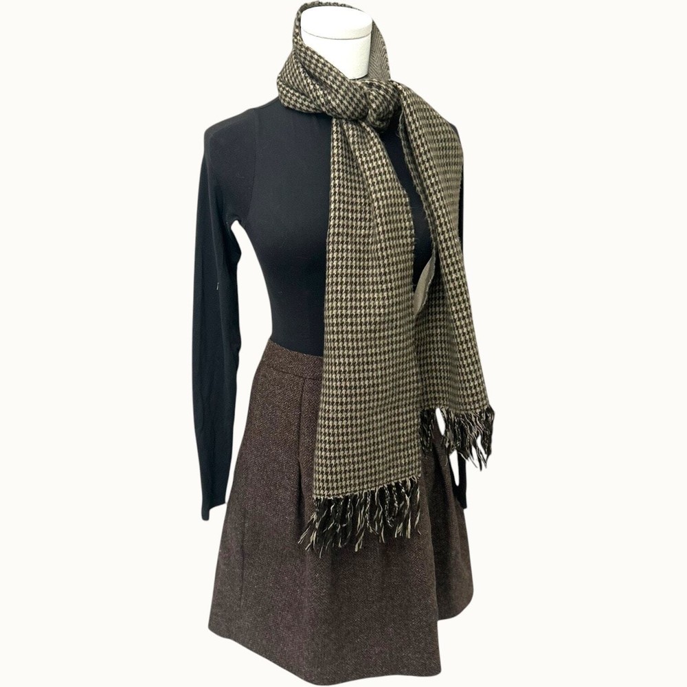 Softer Than Cashmere Tweed Pattern Scarf – Brown & Light Brown