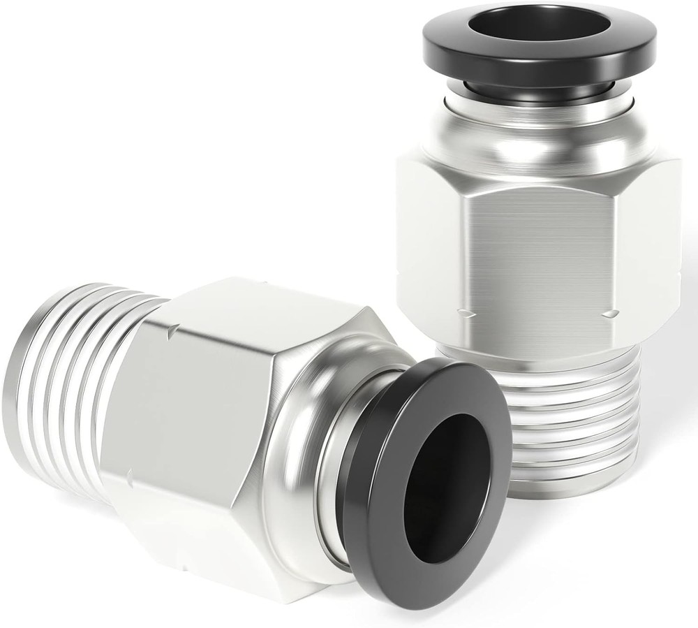 Male Straight 4mm Tube OD x 1/8 Inch NPT Thread Push to Connect Fittings Pack 10