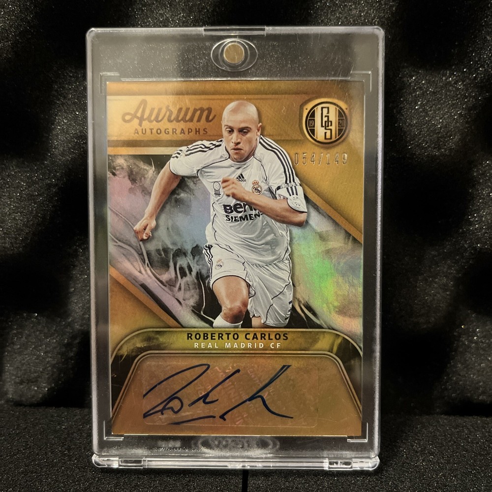 2019-2020 Gold Standard Soccer Roberto Carlos Auto Real Madrid-Brazil AA-RC /149