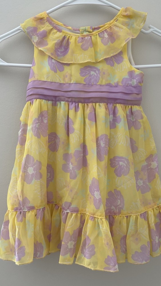 Easter Floral Spring Dress With Bow 18 Mo
