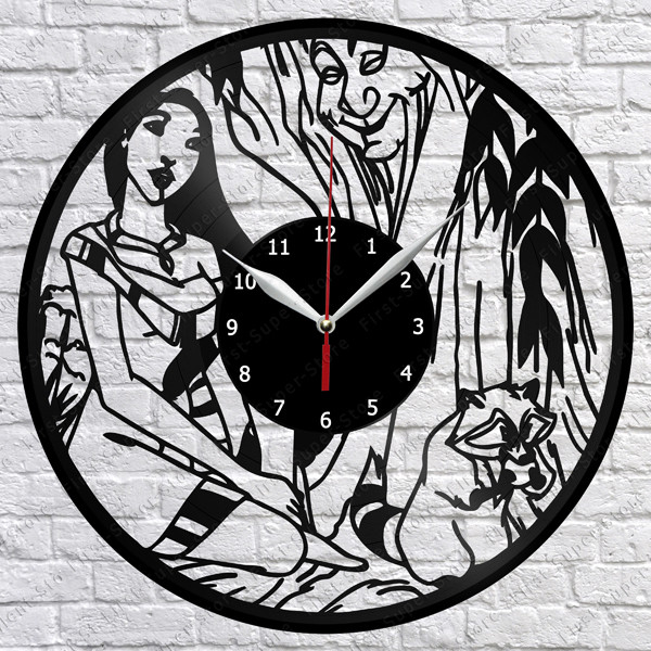 Pocahontas Vinyl Record Wall Clock Fan Art Home Decor 12