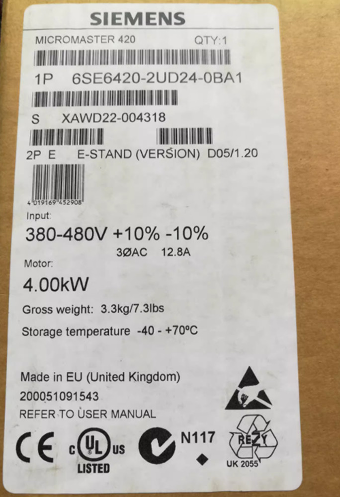 Siemens 6SE6 420-2UD24-0BA1 6SE6420-2UD24-0BA1 NEW