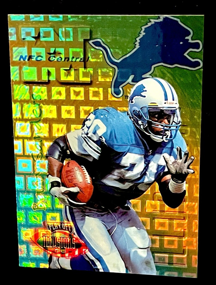 Barry Sanders 🏈🐐💯SSP VERY RARE EARLY PANDORA HOLO SANDERS🔥GRADE IT💎