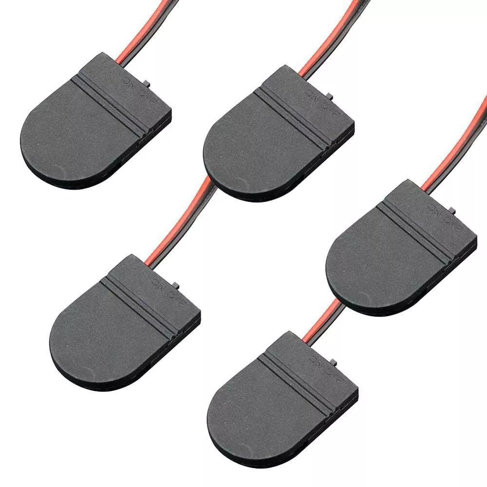 5PCS CR2032 Button Coin Cell Battery Holder Case With On /Off Switch