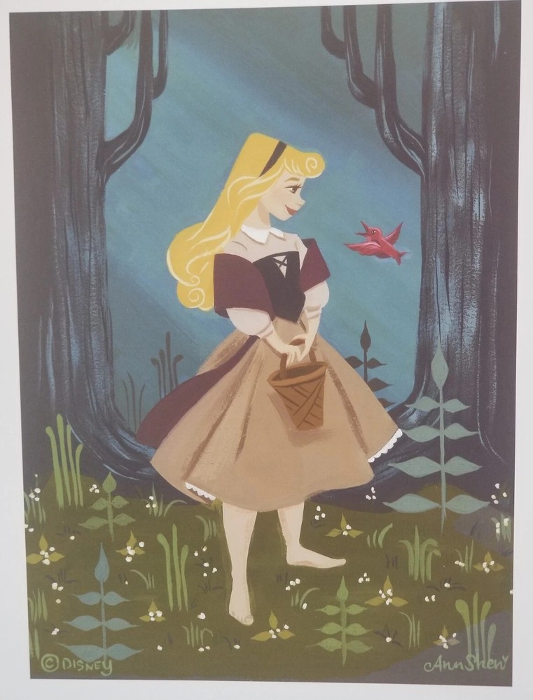 Disney Park 2023 Ann Shen Art Sleeping Beauty Paper Poster 210 GSM (No Frame) 2