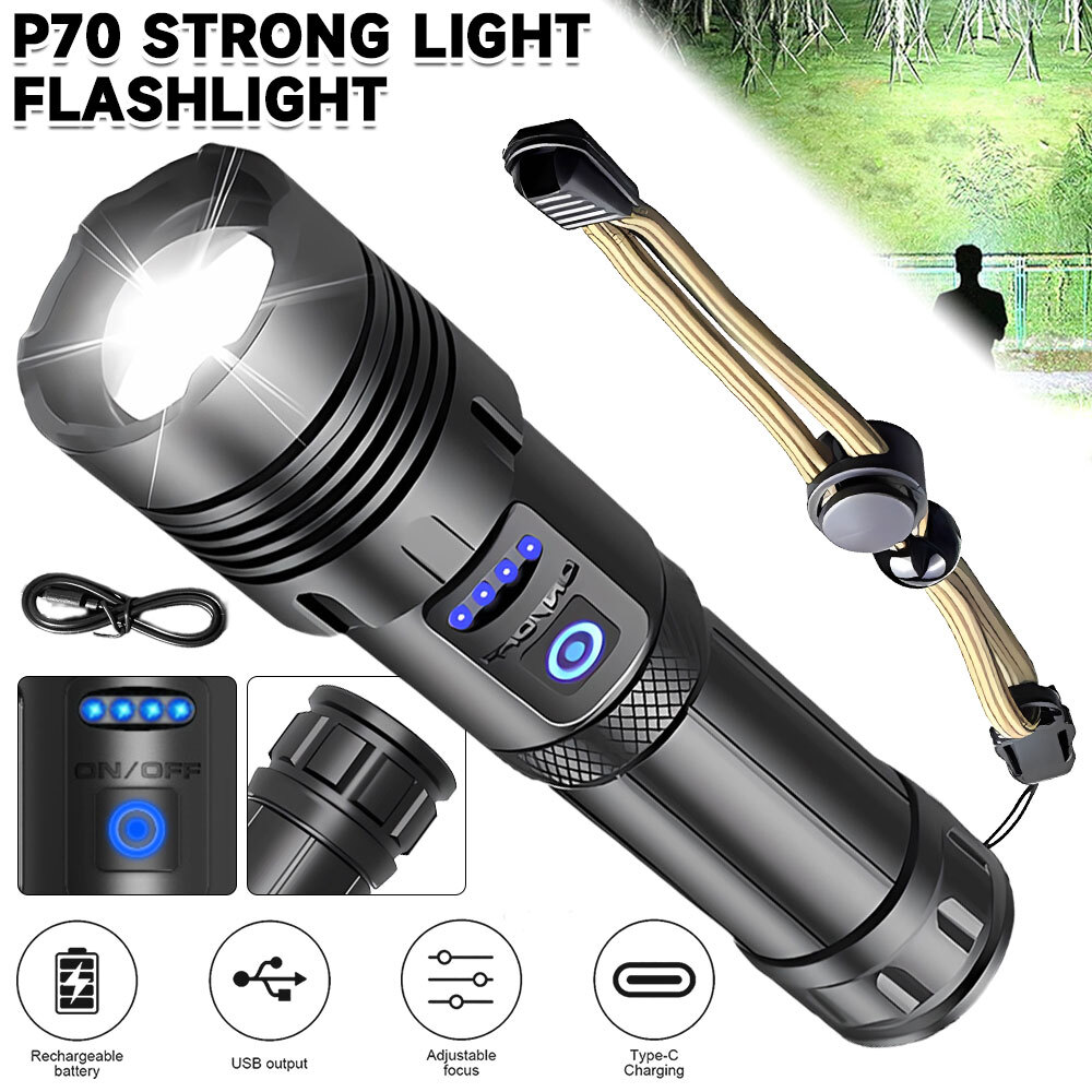 Super Bright Tactical Flashlights High Lumens Handheld Flash Light for Camping