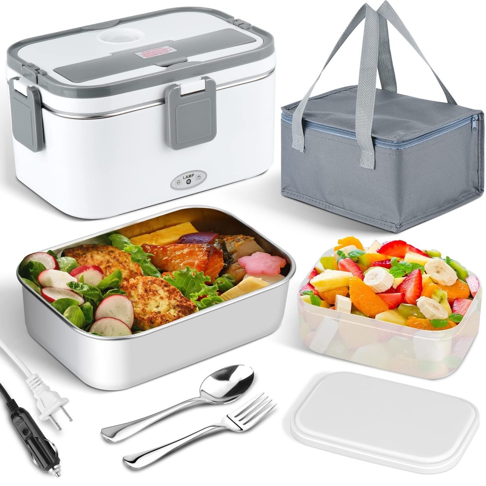 Portable 80W Electric Lunch Box Food Warmer for 12V 24V 110V
