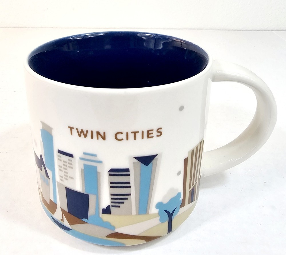 STARBUCKS Twin Cities You Are Here 14 oz Coffee Mug 2014 Collection