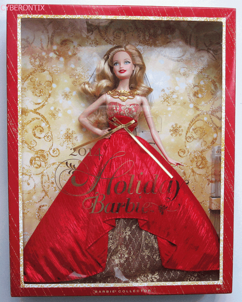 Holiday Barbie Doll 2014 Blonde Version New in NEAR MINT Box Christmas American
