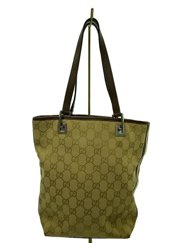 GUCCI GG Canvas Tote Bag in BRW Brown