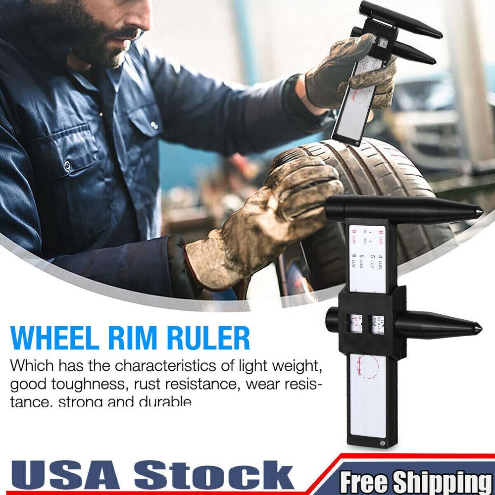 PCD Gauge Ruler Rim Car Wheel Bolt Measuring Gauge Tool Pattern Hole 4 5 6 8 Lug