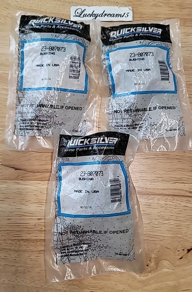 (LOT OF 3) Mercury Quicksilver 23-807073 Bushing OEM New Factory Boat Parts
