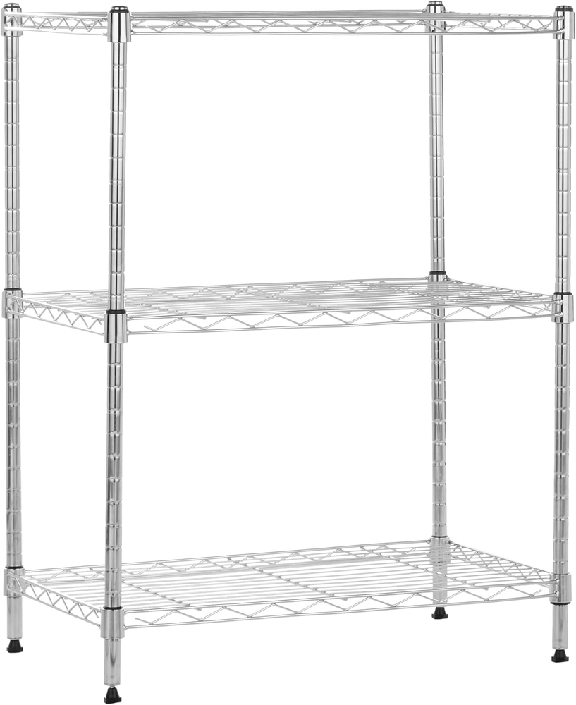 3-Shelf Heavy Duty Steel Wire Storage Rack for Kitchen Organizer