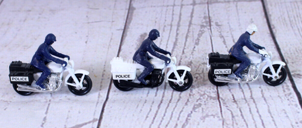 Vintage Matchbox Lesney Honda 750 Police Bike #33 Set of 3 Variations