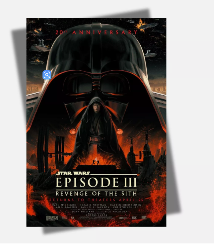 Star Wars Episode 3 Revenge of the Sith 20th Anniversary Collectible Poster T996