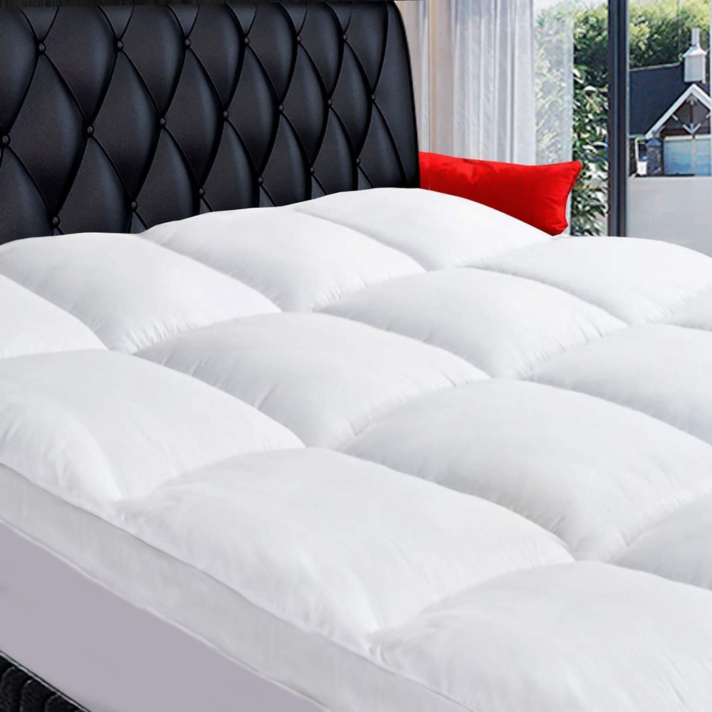 King Mattress Topper, Extra Thick Pillowtop, Cooling Plush Mattress Pad Cover...