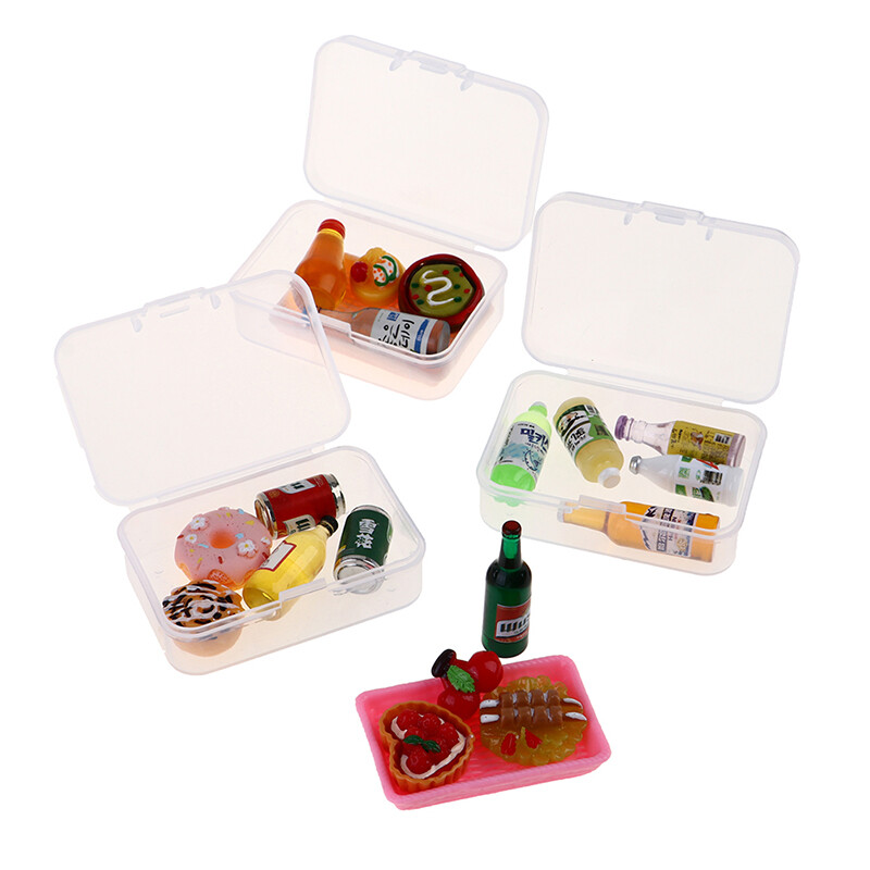 5Pcs1:12 Dollhouse Mini Drink Bottle Food Dessert Plate Pretend Play Kitchen To!