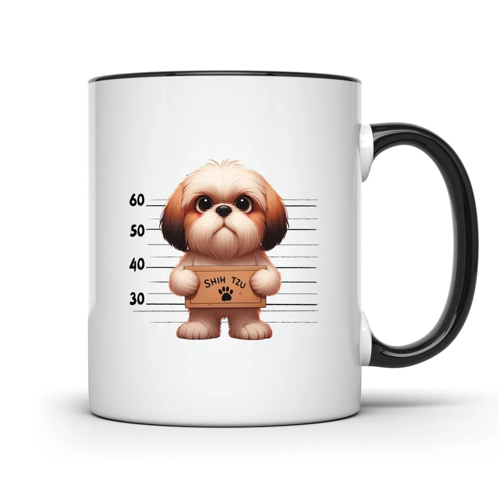 Shih Tzu Mugshot Jail Puppies Mug – 11oz Coffee Cup – CCBM1677
