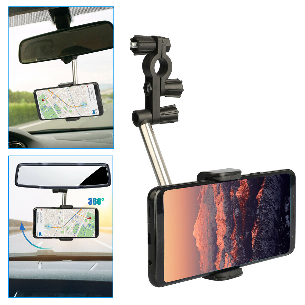 1X Car Rear View Mirror Mount Stand Holder Cradle Accessories For Cell Phone GPS