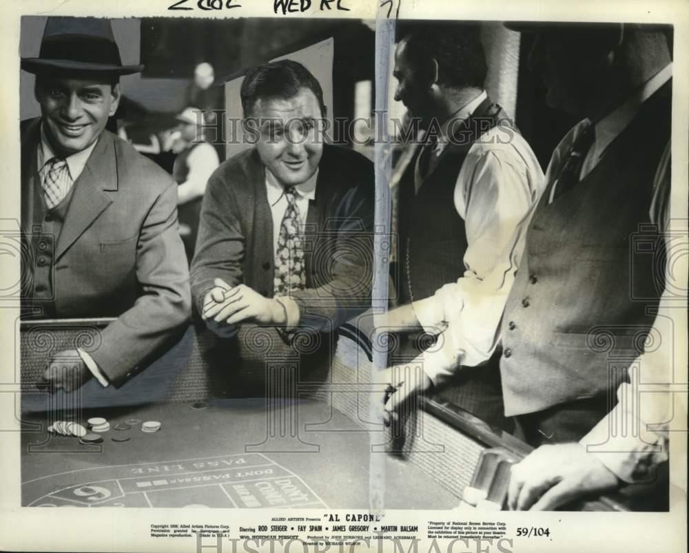 1959 Press Photo Actor Rod Steiger & co-stars in 