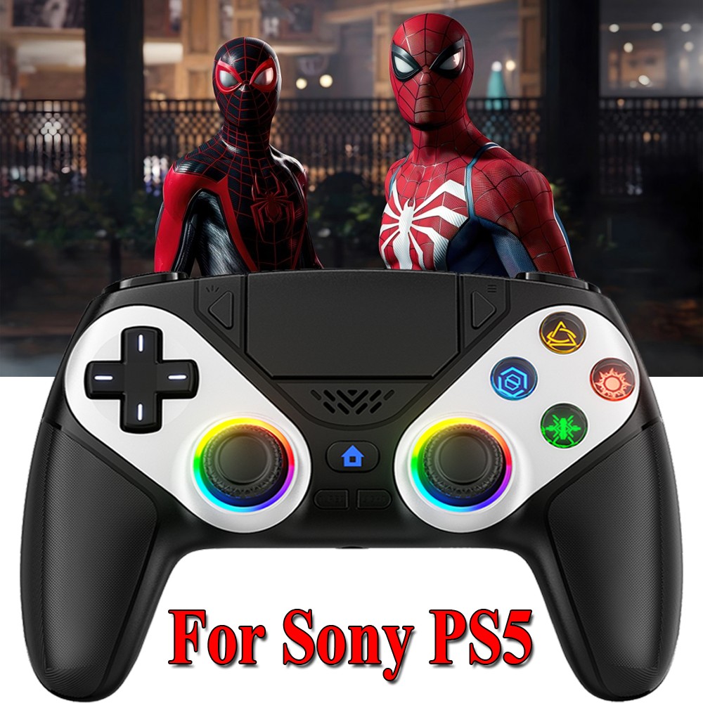 1PACK For Sony Playstation 5 PS5 DualSense Wireless Black Controller w / Flash,.