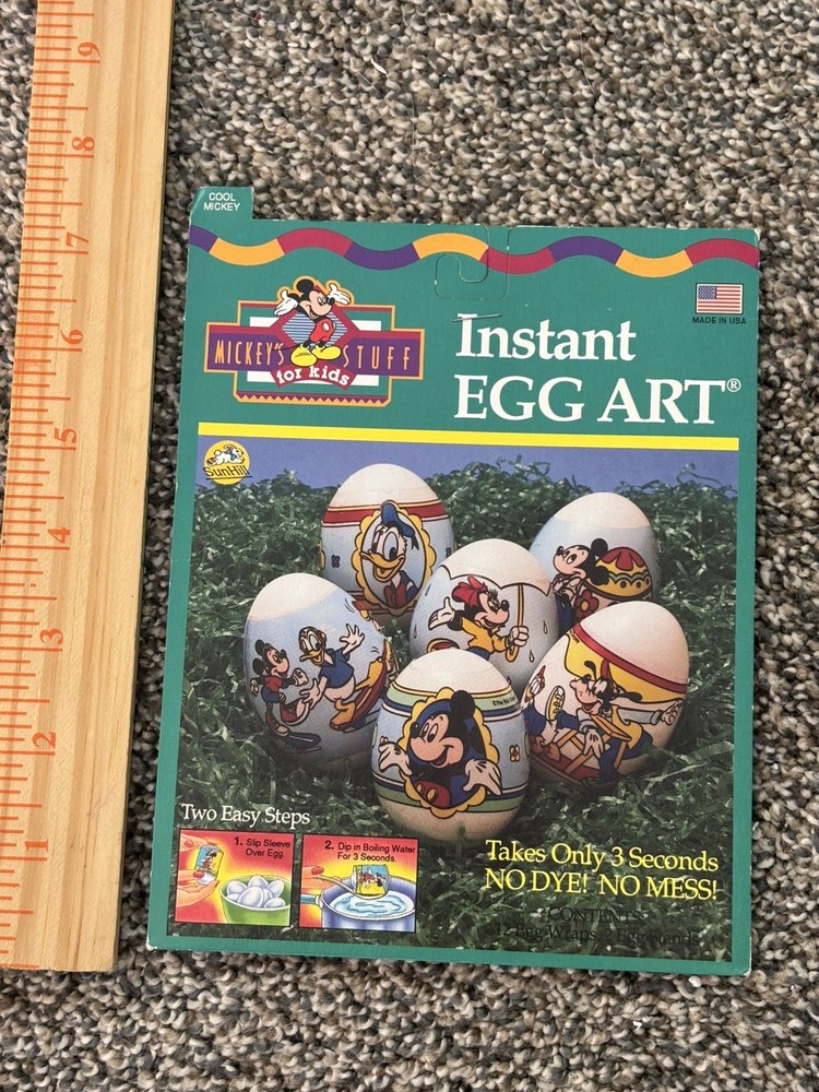 Vintage Disney Easter Egg Wraps 1981 New OS Sealed Mickeys Stuff Cool Mickey