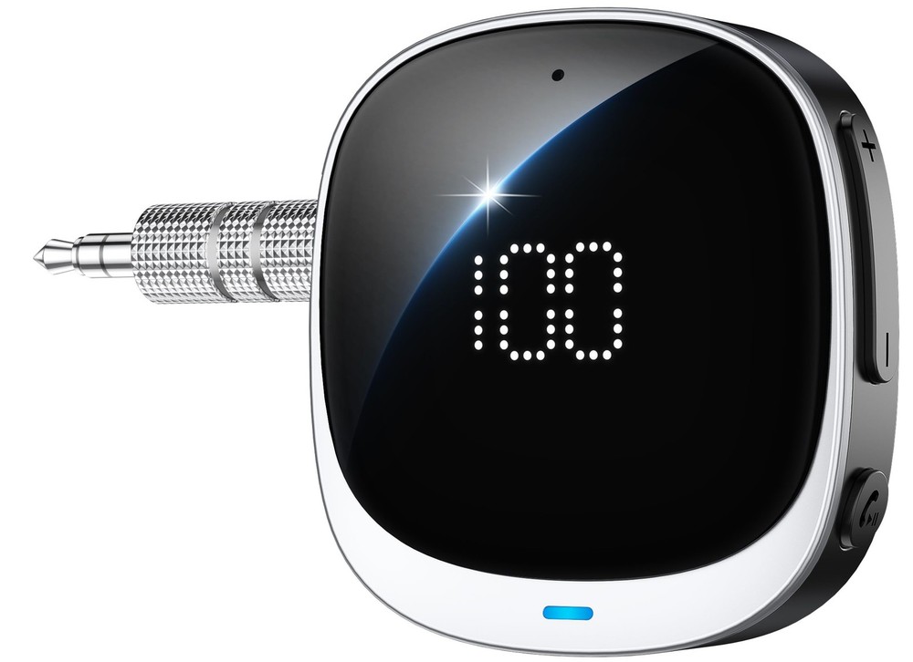 Wireless Bluetooth 5.3 Car Adapter with LED Screen for Clear Audio