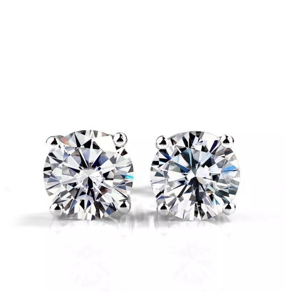 1.2 Ct D/VVS Lab Diamond Stud Earrings in White Gold – Seasonal Offer-image
