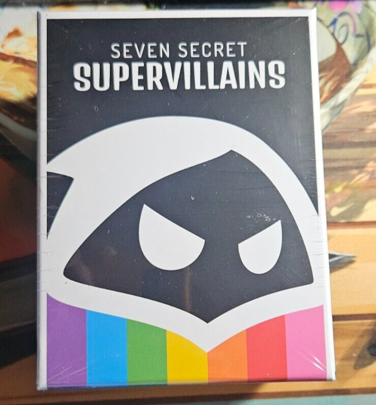The Seven Secret Supervillains 4 player expansion card game. NEW and SEALED!!!!