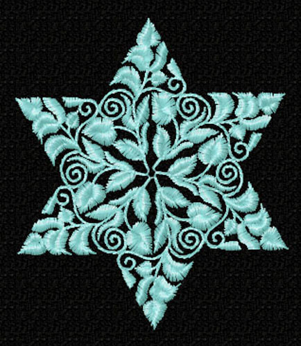 Floral Ornaments Stars of David Embroidery Designs 4x4