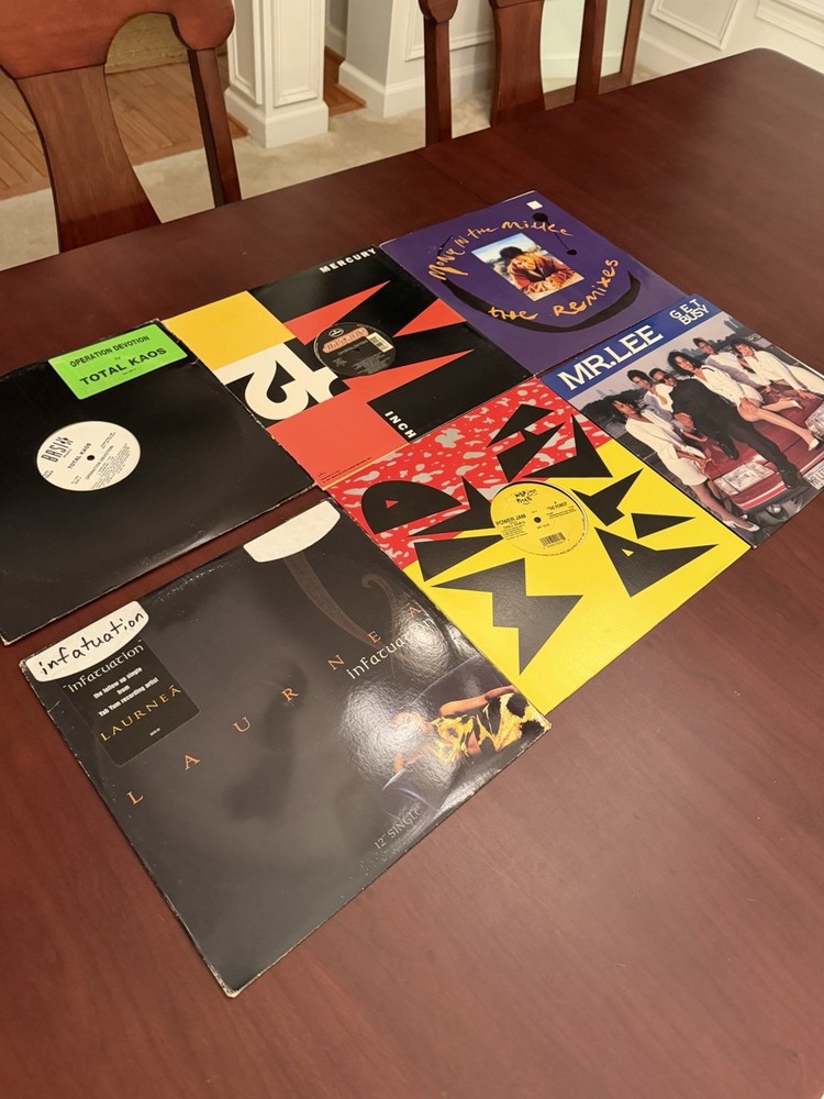 Lot of 6  VintageVinyl Records 12 Inch Hip Hop Artists See Description And Pics