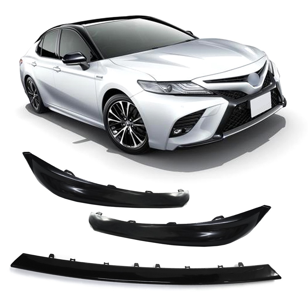 2018-2020 Toyota Camry SE XSE Front Bumper Lower Grille Trim Set of 3