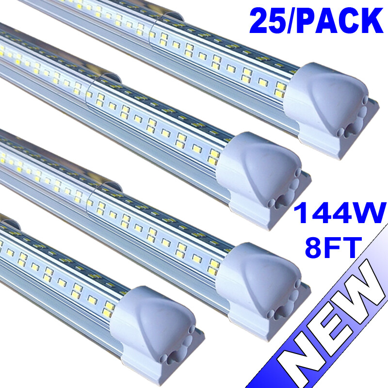 144w 8 foot led shop lights led Strip Lights 25PC Tube Light led hotel Lights