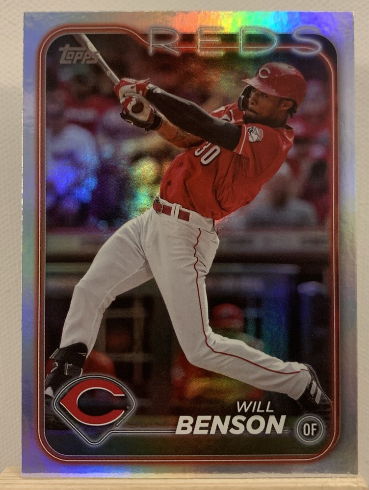 2024 Topps Series 2 #386 Will Benson Rainbow Foil Cincinnati Reds