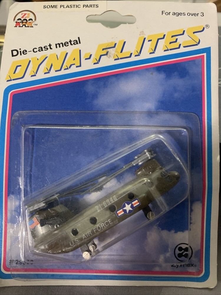 DieCast US Air Force Chinook Copter A122 Helicopter Zee Toy Dyna Flites