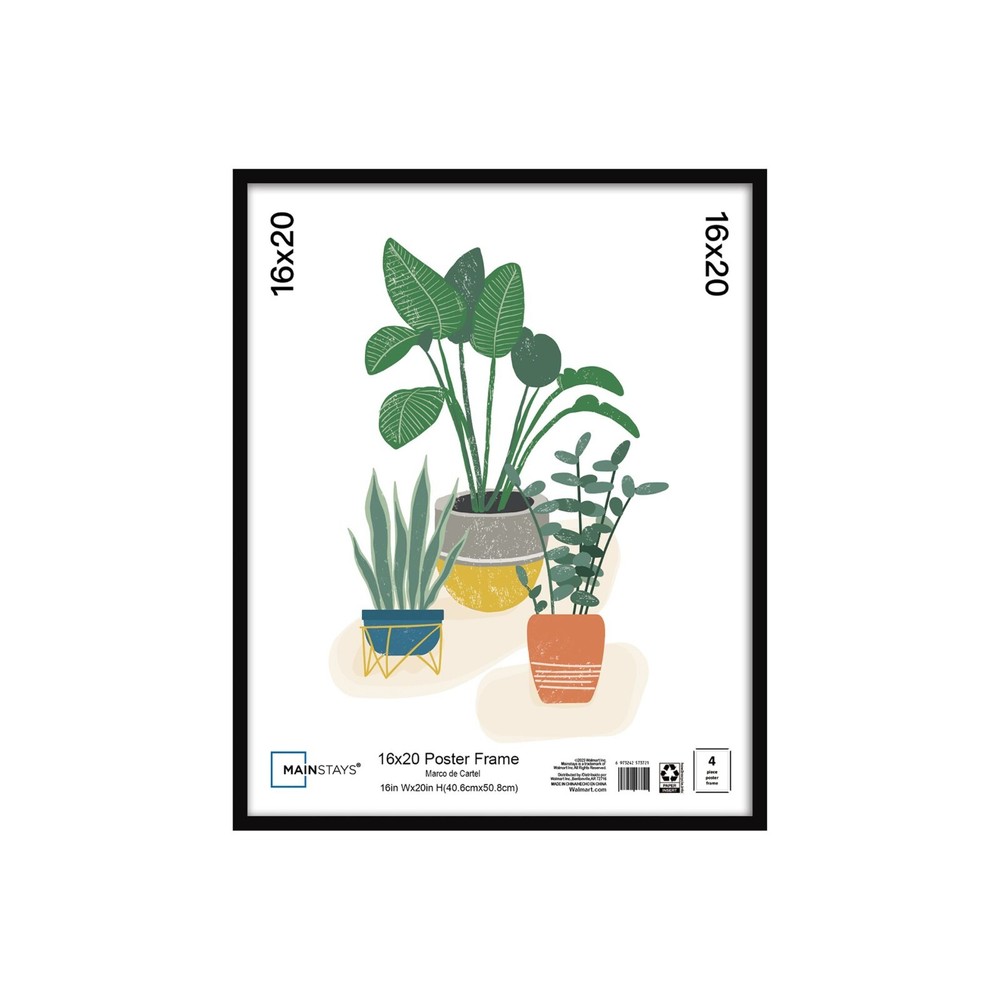 Mainstays 16x20 Basic Black Poster Frame