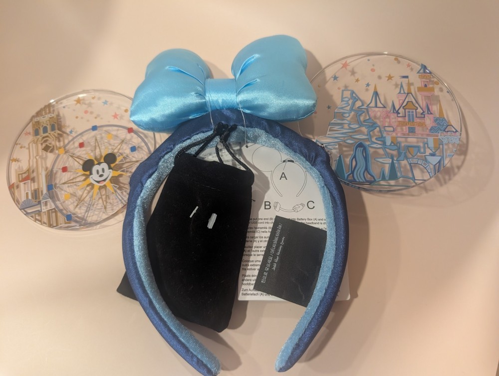 Disney Parks Light-Up Disneyland Resort Icons Ear Headband - Rechargeable