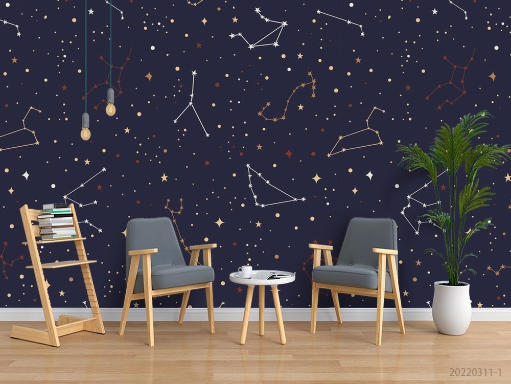 3D Space Constellations Pattern Wall Murals Wallpaper Murals Wall Sticker