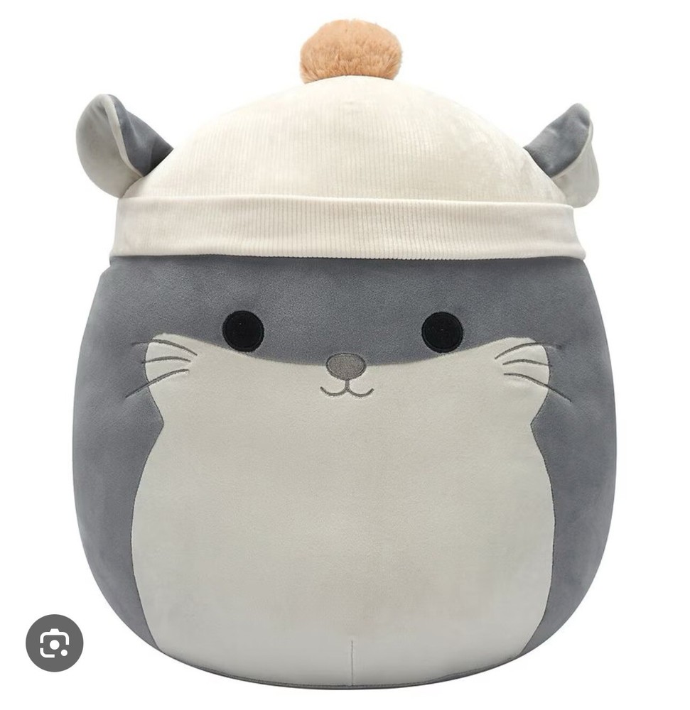 Camilo (Beanie) the Chinchilla squishmallow, 16”, BNWT, fluffy stuffed animal