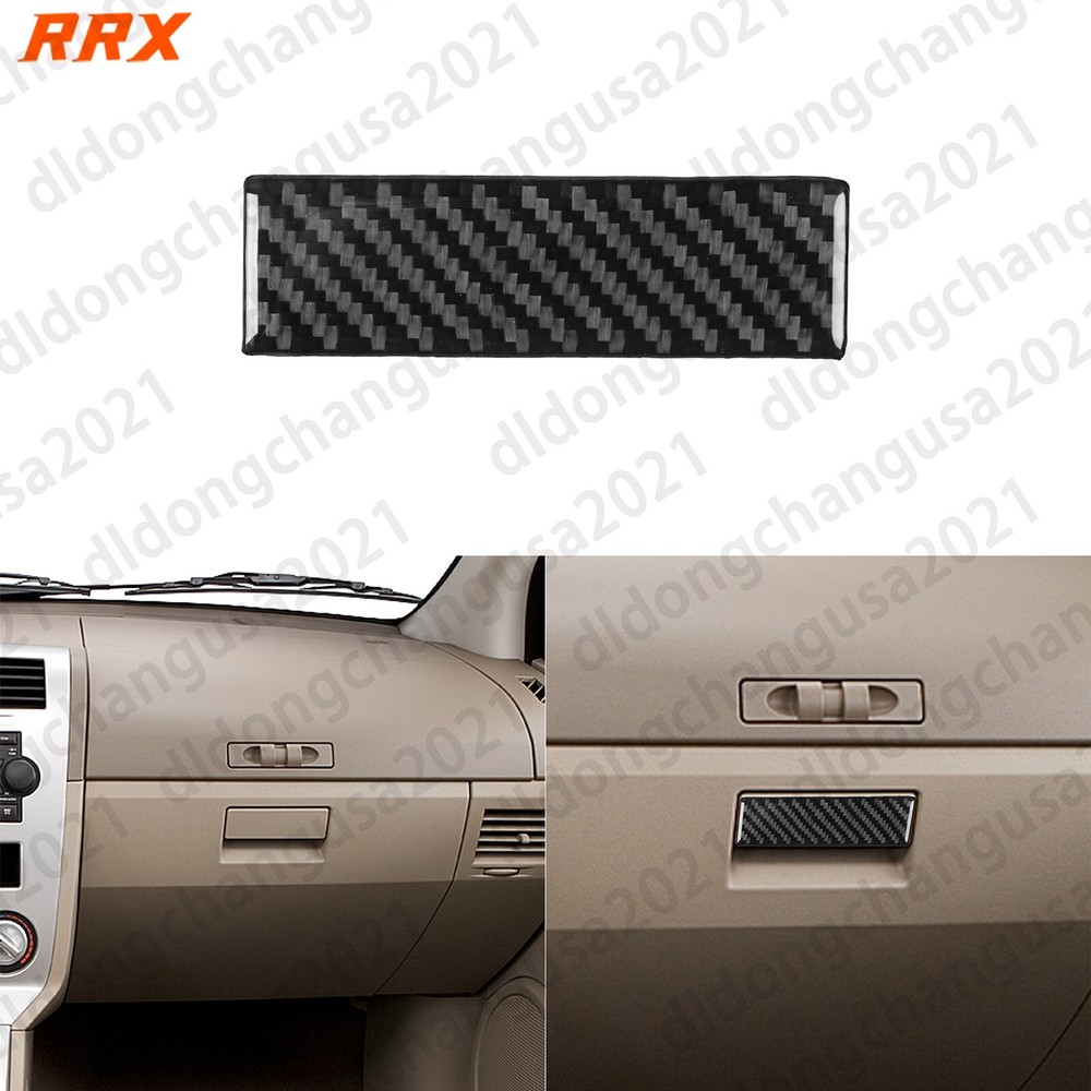 Real Carbon Fiber Co-pilot Glove Box Handle Cover Trim For Dodge Caliber 2007-12