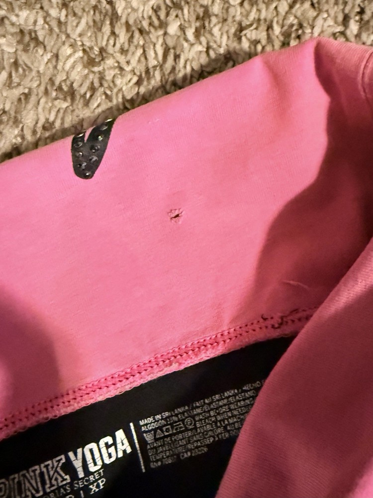 Vs Pink Foldover Leggings Y2K Vintage