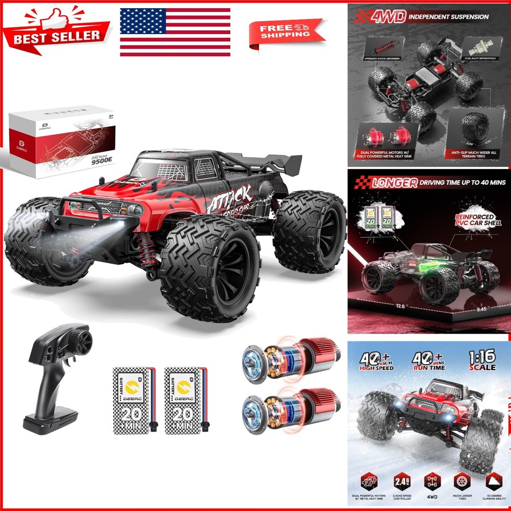 All-Terrain Remote Control Truck with Dual Motors and Custom Graffiti Design
