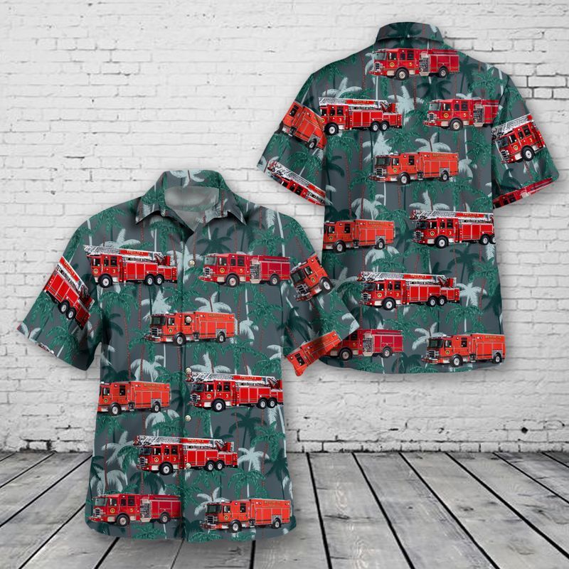 Stamford Connecticut Stamford Fire Department Hawaiian Shirt