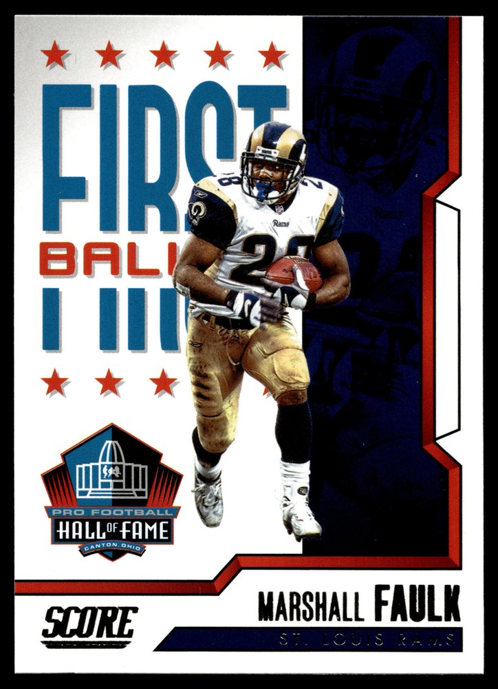 2023 Score Marshall Faulk #8 First Ballot St Louis Rams Football Card