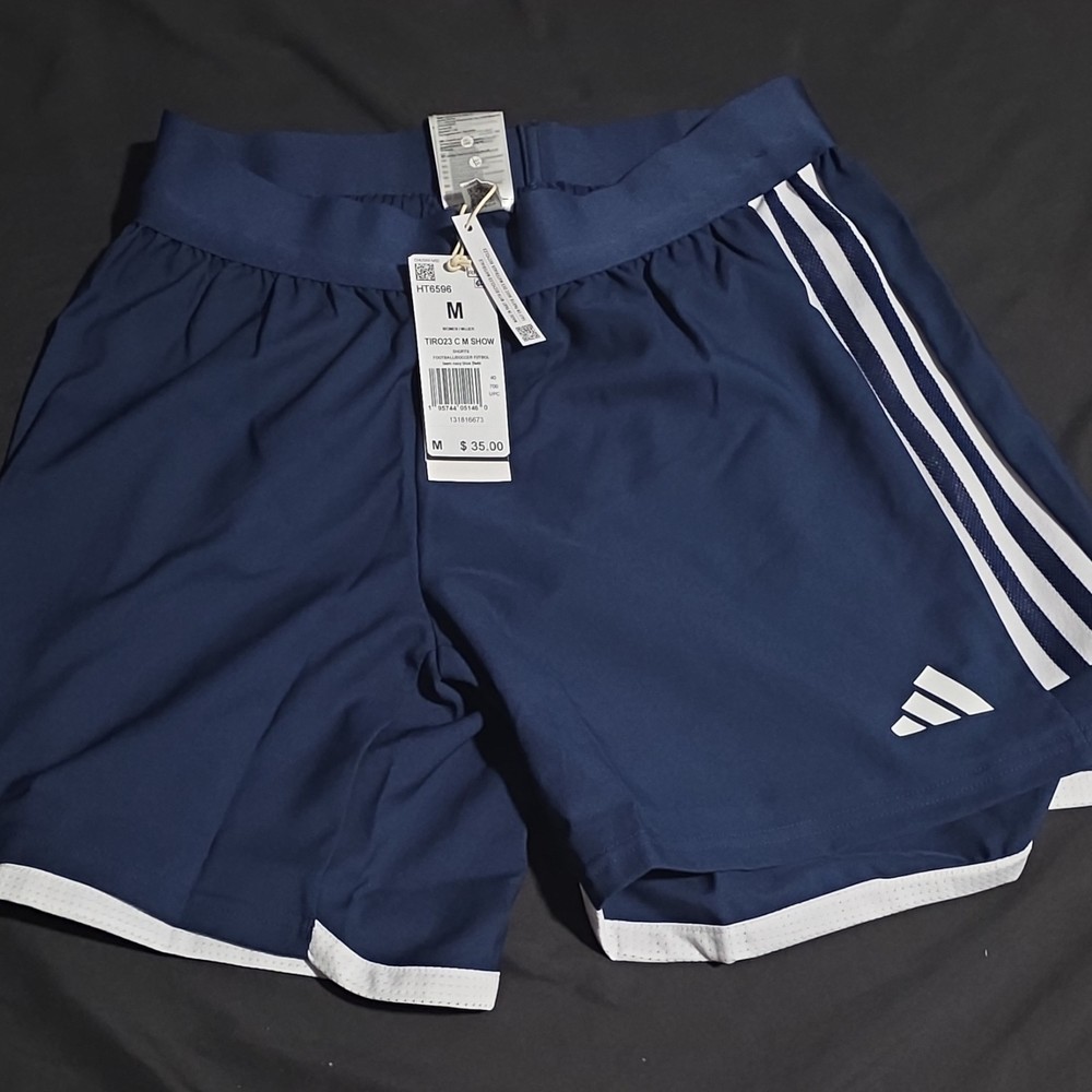 adidas Tiro23 CM Show Men's Navy Athletic Soccer Shorts Size M Drawstring