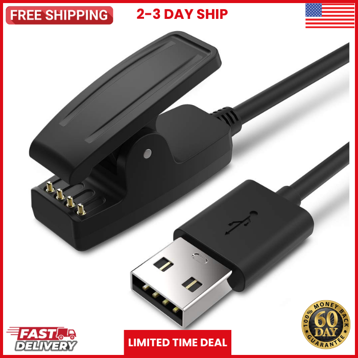 Charger for Garmin Forerunner 35 230 235 645 Music 735XT Vivomove HR - 100cm USB