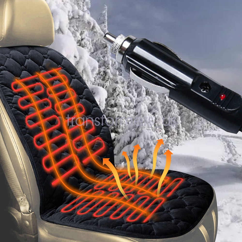 Universal Heated Seat Cushion Dark With Switch For All Cars SUV Trucks & Vans